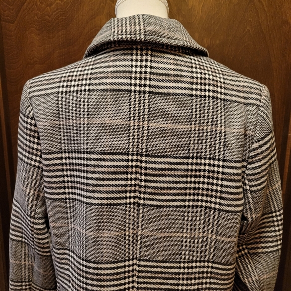 Joe Fresh Gray & Black Plaid Coat - Picture 6 of 9